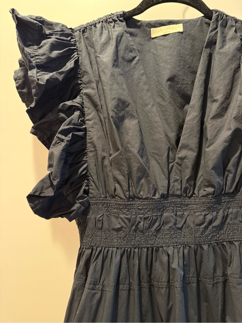 Ulla Johnson Black Tiered Ruffle Mini Dress - Picture 2 of 7